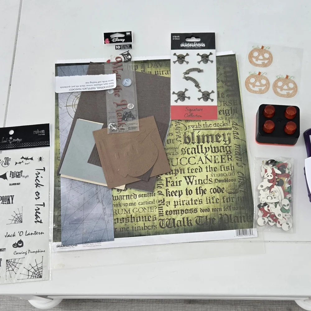Halloween Crafting Kit with Punches and Embellishments New